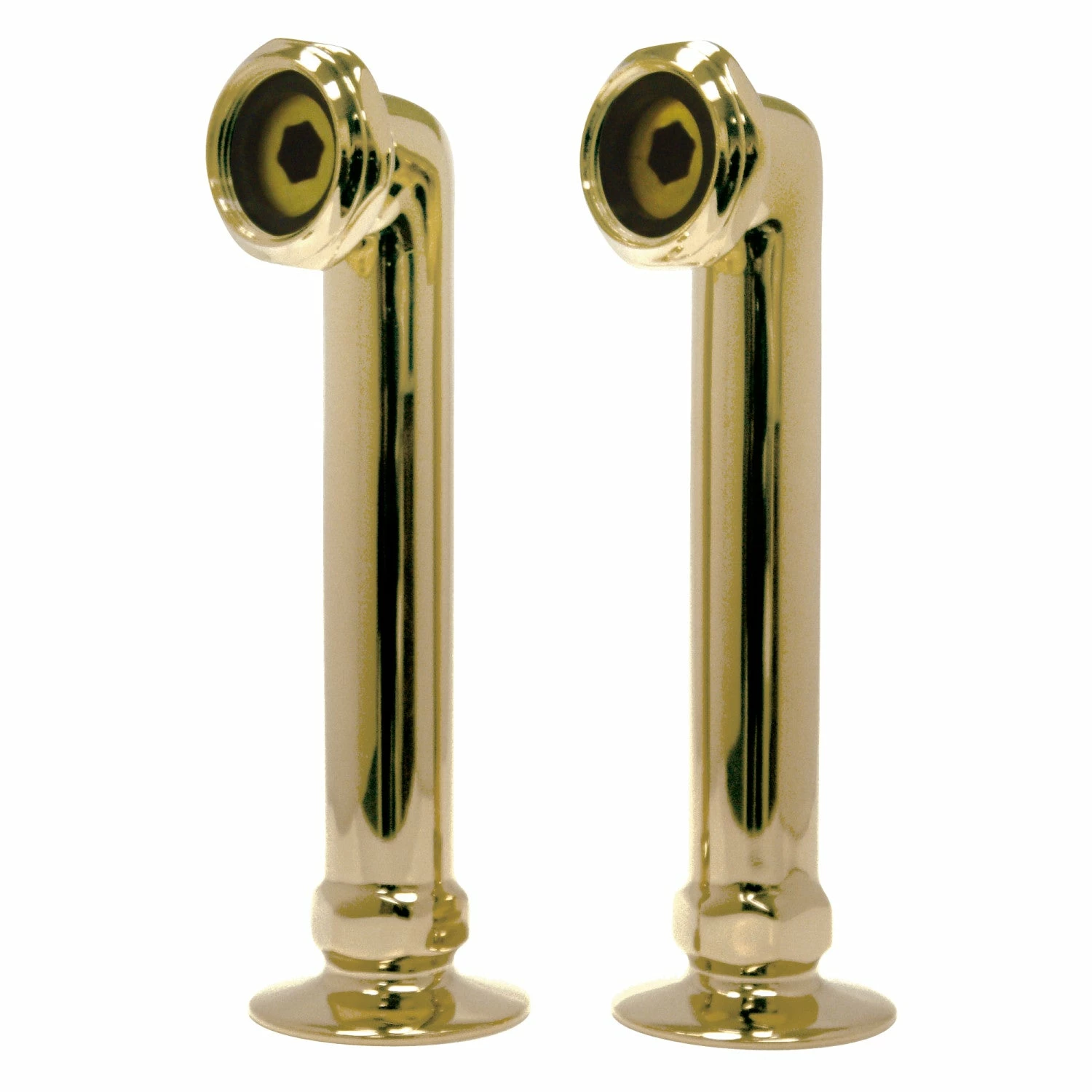 Aqua Vintage AE6RS2 6-Inch Deck Mount Tub Faucet Riser, Polished Brass