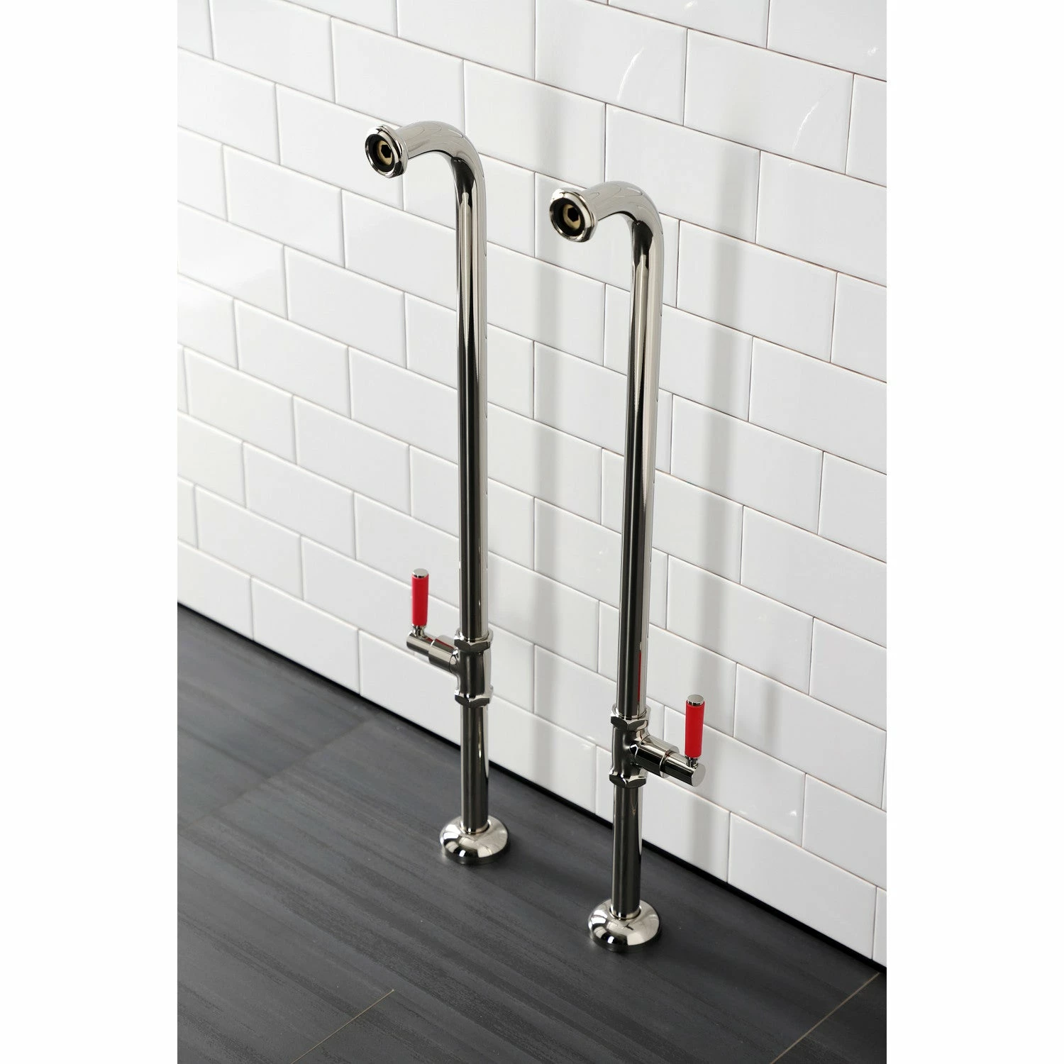Concord AE810S6DKL Freestanding Tub Supply Line, Polished Nickel - Image 2