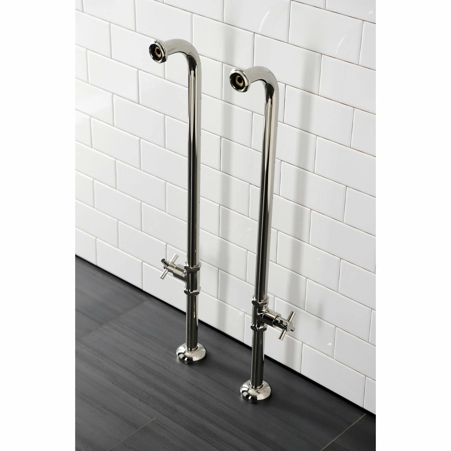 Concord AE810S6DX Freestanding Tub Supply Line, Polished Nickel - Image 2