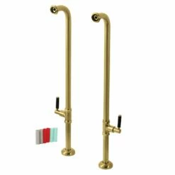 Concord AE810S7DKL Freestanding Tub Supply Line, Brushed Brass