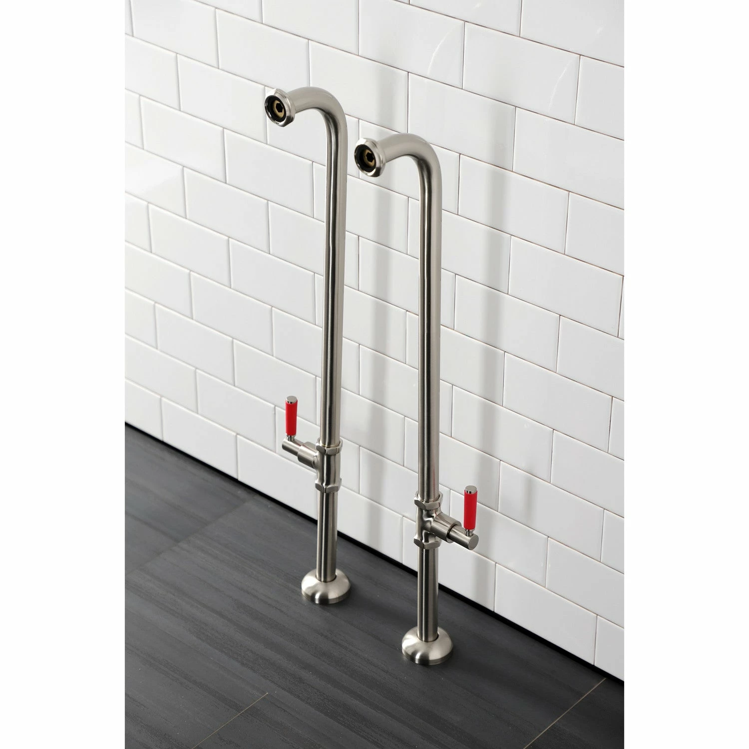 Concord AE810S8DKL Freestanding Tub Supply Line, Brushed Nickel - Image 2