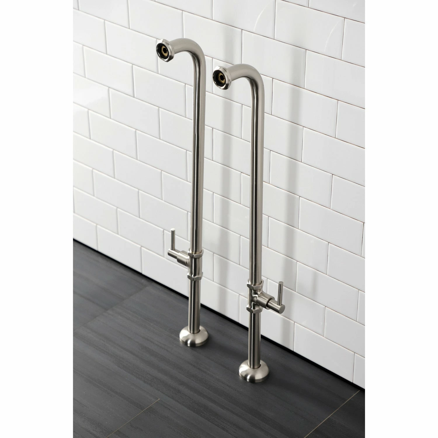 Concord AE810S8DL Freestanding Tub Supply Line, Brushed Nickel - Image 2