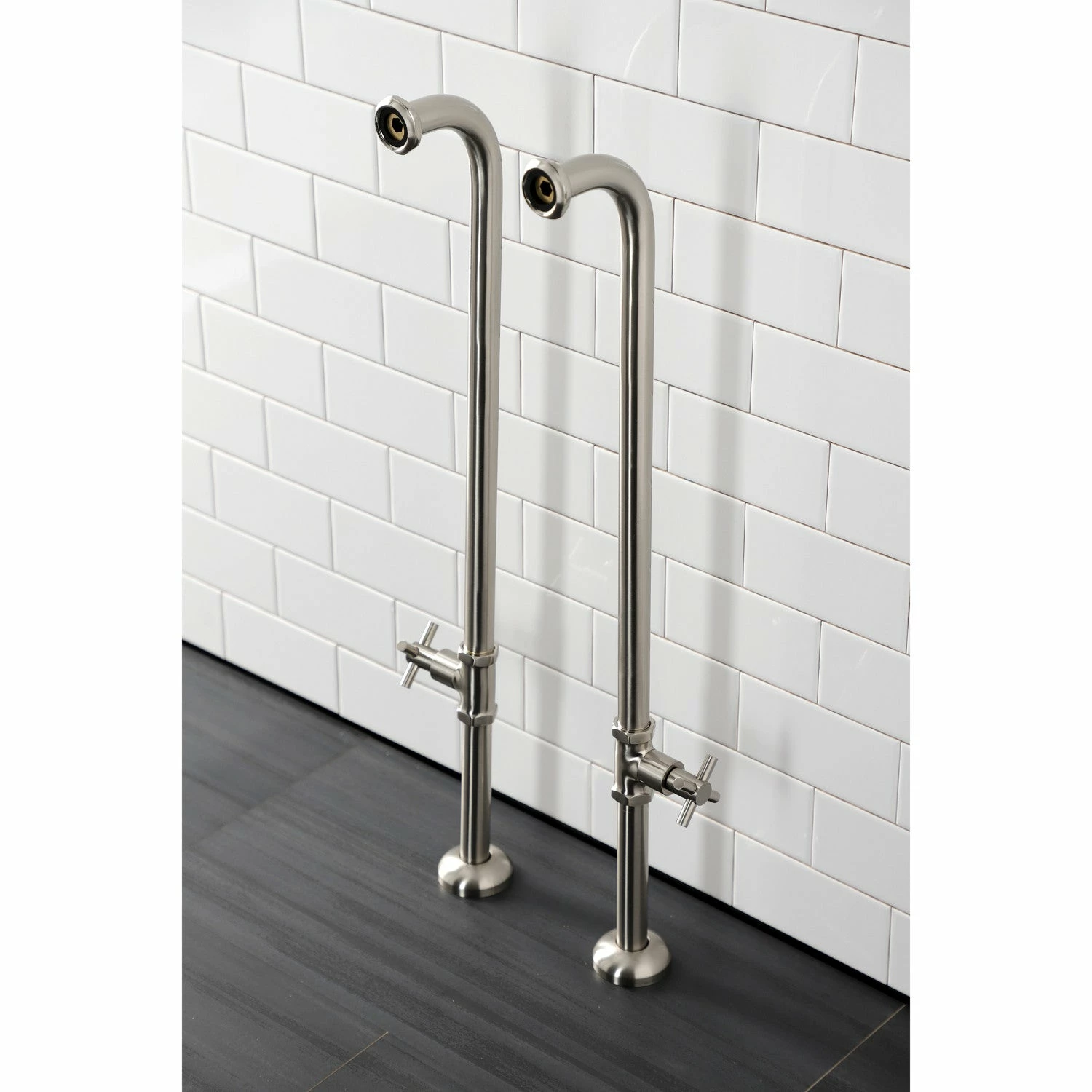Concord AE810S8DX Freestanding Tub Supply Line, Brushed Nickel - Image 2