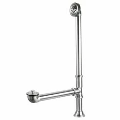Vintage CC2081 Brass Lift And Turn Tub Waste And Overflow, Polished Chrome