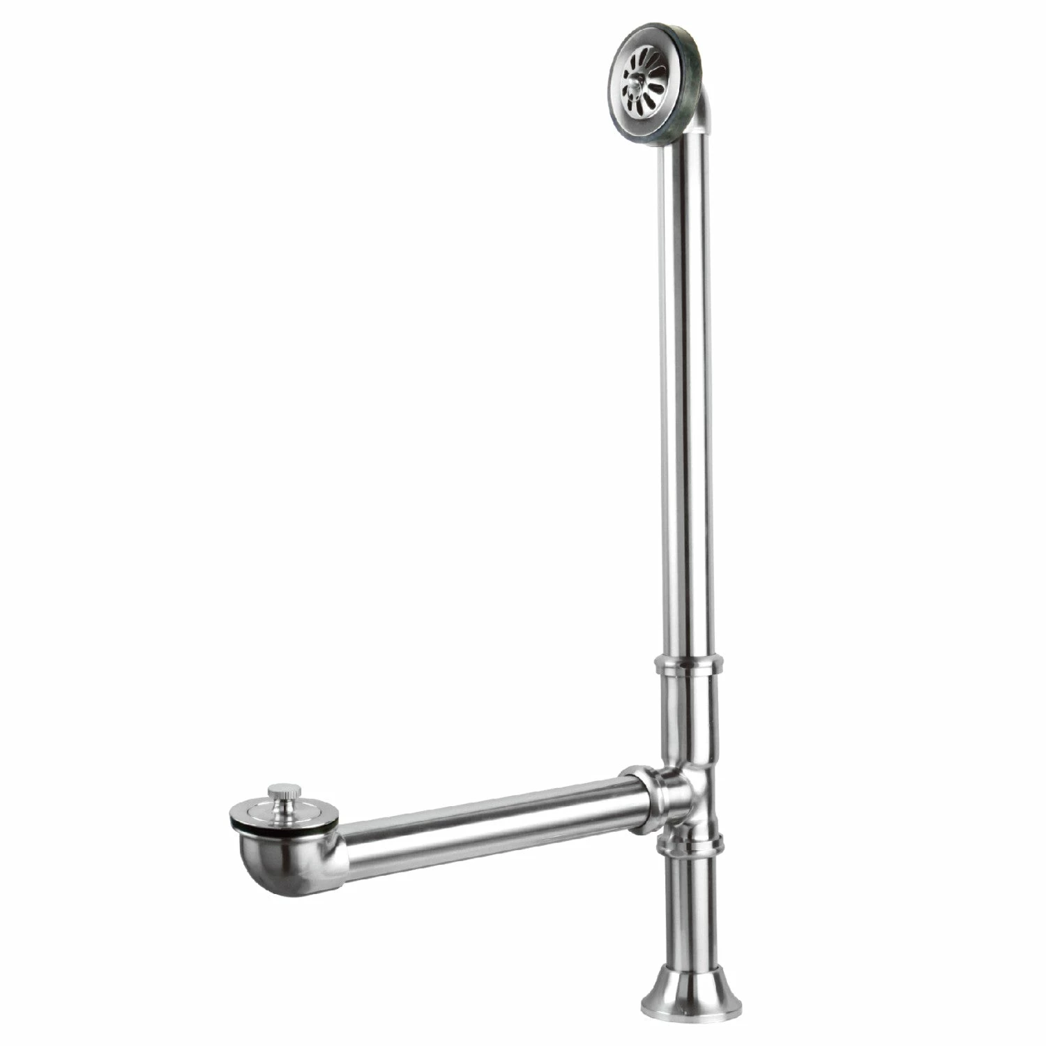 Vintage CC2081 Brass Lift And Turn Tub Waste And Overflow, Polished Chrome