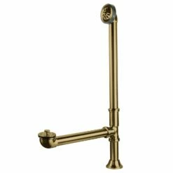 Vintage CC2082 Brass Lift And Turn Tub Waste And Overflow, Polished Brass