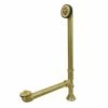 Vintage CC2087 Brass Lift And Turn Tub Waste And Overflow, Brushed Brass