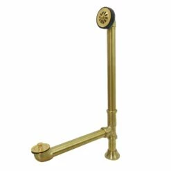 Vintage CC2087 Brass Lift And Turn Tub Waste And Overflow, Brushed Brass