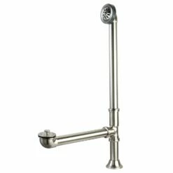 Vintage CC2088 Brass Lift And Turn Tub Waste And Overflow, Brushed Nickel