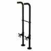 Kingston CC266S0AX Freestanding Supply Line With Stop Valve And Handle, Matte Black