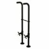 Kingston CC266S0BEX Freestanding Supply Line With Stop Valve And Handle, Matte Black