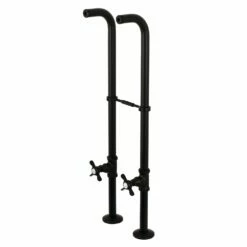 Kingston CC266S0BEX Freestanding Supply Line With Stop Valve And Handle, Matte Black