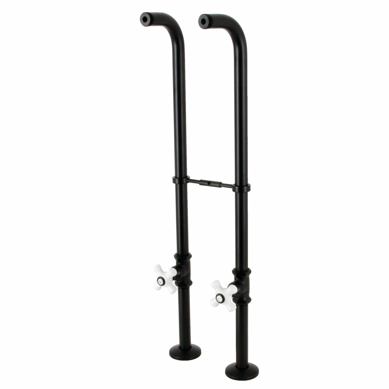 Kingston CC266S0PX Freestanding Supply Line With Stop Valve, Matte Black