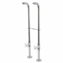Kingston CC266S1PX Freestanding Supply Line With Stop Valve, Polished Chrome