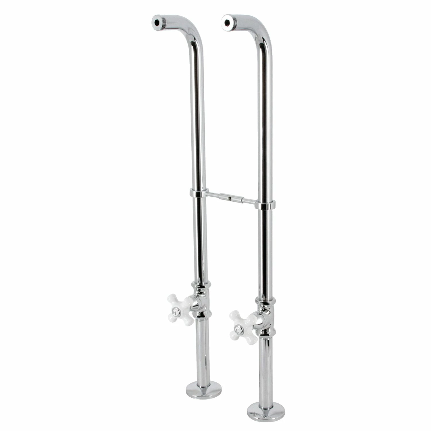 Kingston CC266S1PX Freestanding Supply Line With Stop Valve, Polished Chrome
