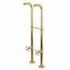 Kingston CC266S2AX Freestanding Supply Line With Stop Valve And Handle, Polished Brass