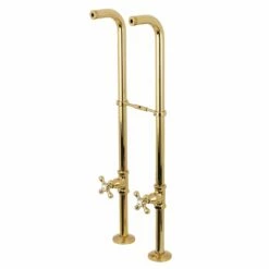 Kingston CC266S2AX Freestanding Supply Line With Stop Valve And Handle, Polished Brass