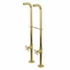Kingston CC266S2BEX Freestanding Supply Line With Stop Valve And Handle, Polished Brass