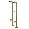 Kingston CC266S3AX Freestanding Supply Line With Stop Valve And Handle, Antique Brass
