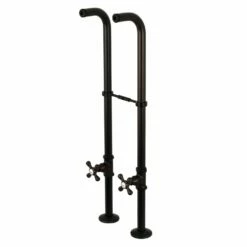 Kingston CC266S5AX Freestanding Supply Line With Stop Valve And Handle, Oil Rubbed Bronze