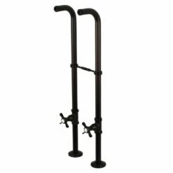 Kingston CC266S5BEX Freestanding Supply Line With Stop Valve And Handle, Oil Rubbed Bronze