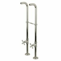 Kingston CC266S6AX Freestanding Supply Line With Stop Valve And Handle, Polished Nickel