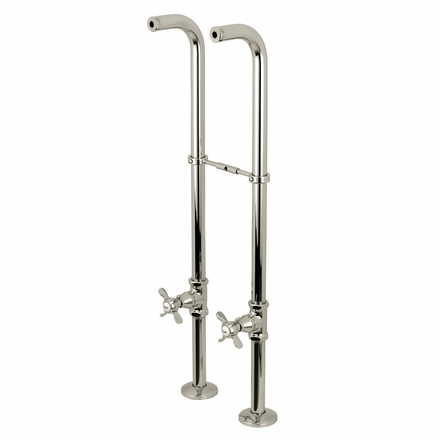 Kingston CC266S6BEX Freestanding Supply Line With Stop Valve And Handle, Polished Nickel