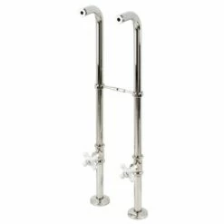Kingston CC266S6PX Freestanding Supply Line With Stop Valve, Polished Nickel