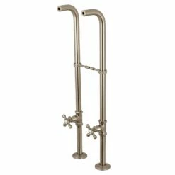 Kingston CC266S8AX Freestanding Supply Line With Stop Valve And Handle, Brushed Nickel