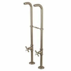 Kingston CC266S8BEX Freestanding Supply Line With Stop Valve And Handle, Brushed Nickel