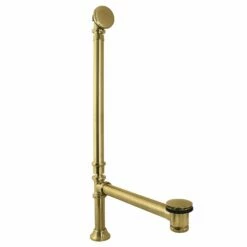 Vintage CC2717 Swivel Ball Toe Touch Tub Waste And Overflow, Brushed Brass