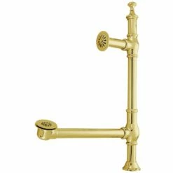 Vintage CC3092 Brass Pop-Up Tub Waste And Overflow, Polished Brass