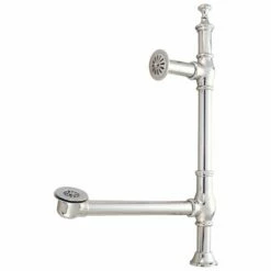 Vintage CC3098 Brass Pop-Up Tub Waste And Overflow, Brushed Nickel