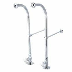 Vintage CC451CX Rigid Freestand Supplies With Stops And Cross Handles, Polished Chrome