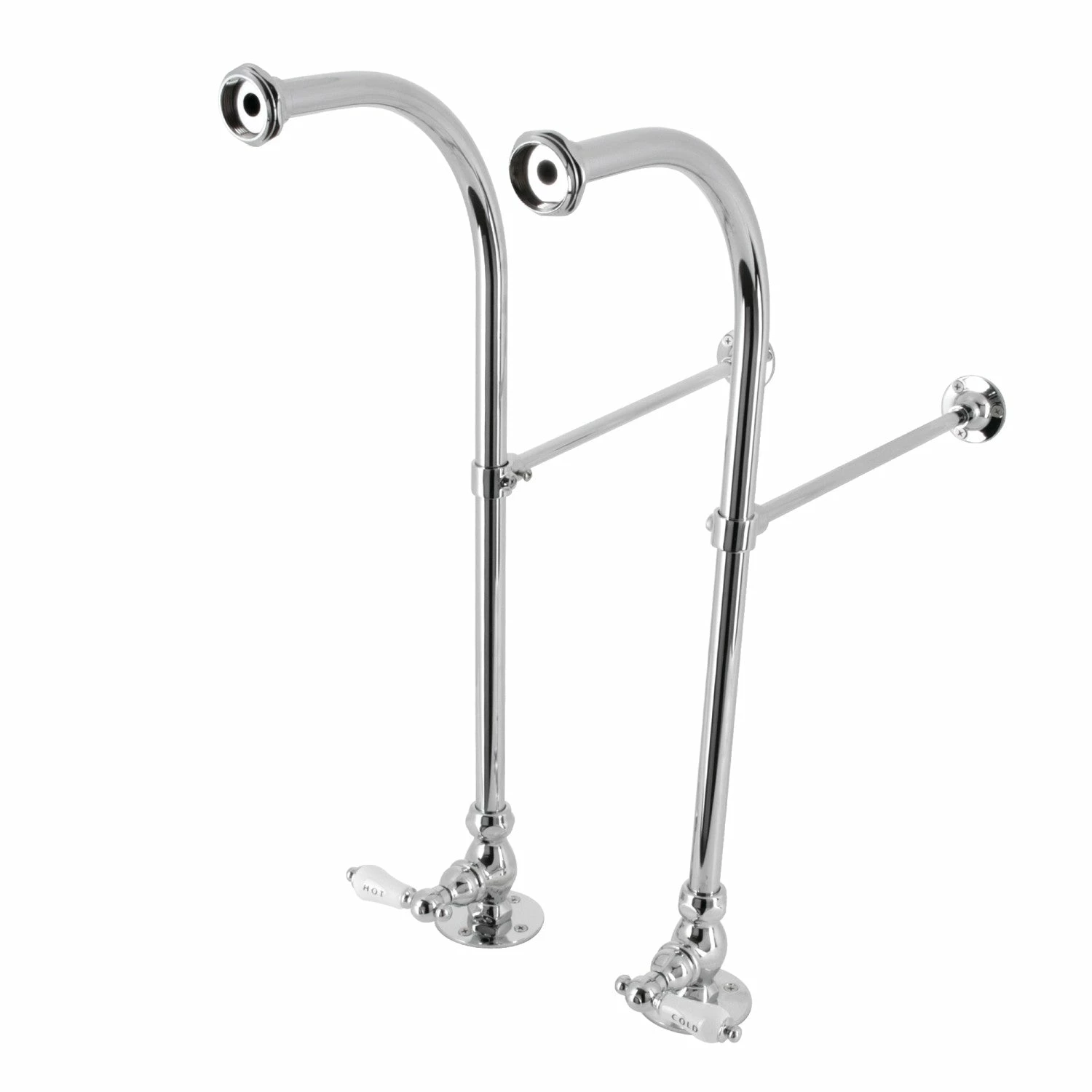 Vintage CC451HCL Rigid Freestand Supplies With Stops And Lever Handles, Polished Chrome
