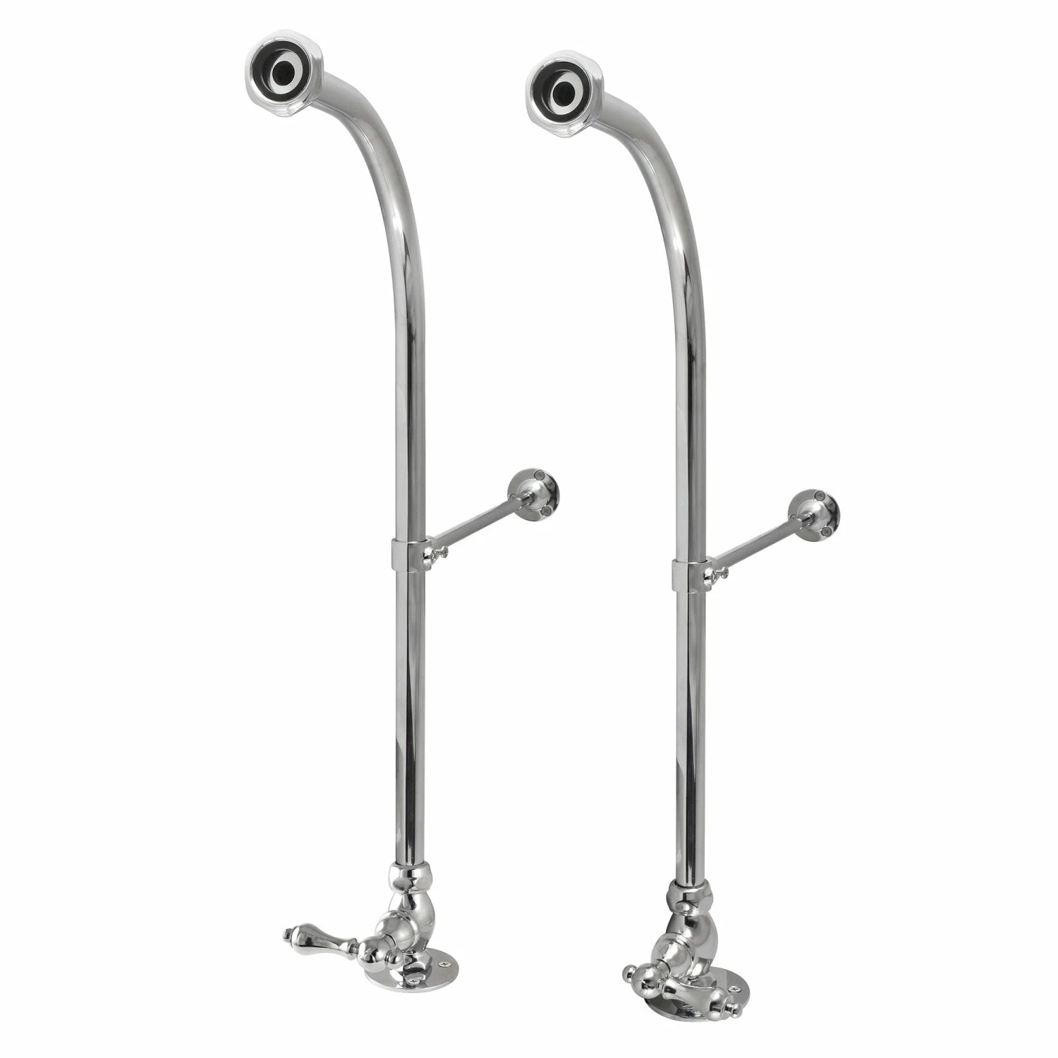 Vintage CC451ML Rigid Freestand Supplies With Stops And Lever Handles, Polished Chrome