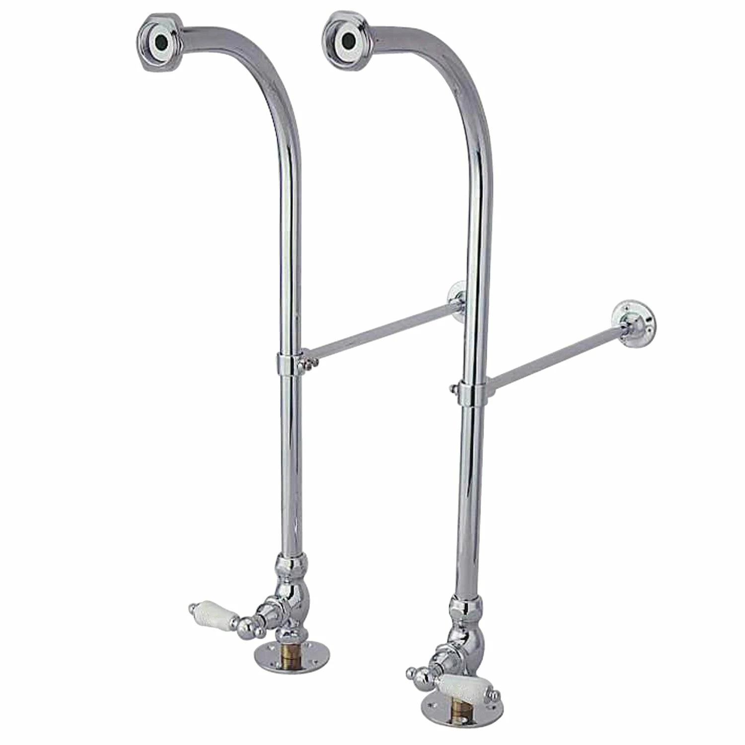 Vintage CC451PL Rigid Freestand Supplies With Stops And Lever Handles, Polished Chrome