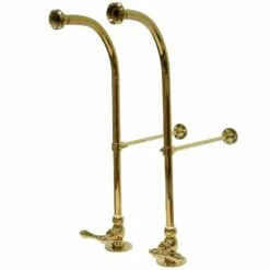 Vintage CC452ML Rigid Freestand Supplies With Stops And Lever Handles, Polished Brass
