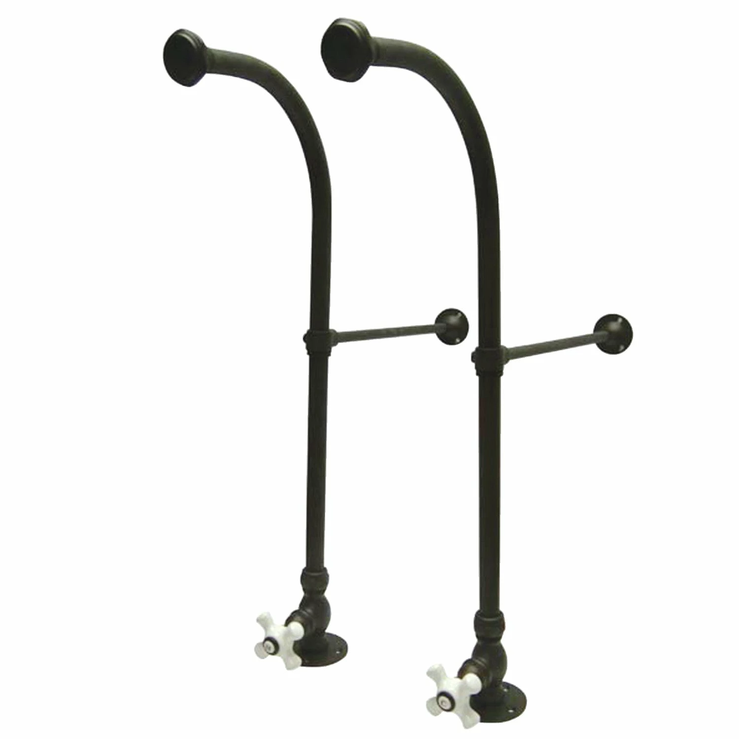 Vintage CC455CX Rigid Freestand Supplies With Stops And Cross Handles, Oil Rubbed Bronze