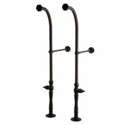 Vintage CC455*30 Rigid 30-Inch Freestanding Supply Line With Stops And 7-Inch Extension Kit Without Handle, Oil Rubbed Bronze