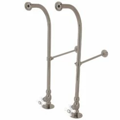 Vintage CC458CX Rigid Freestand Supplies With Stops And Cross Handles, Brushed Nickel