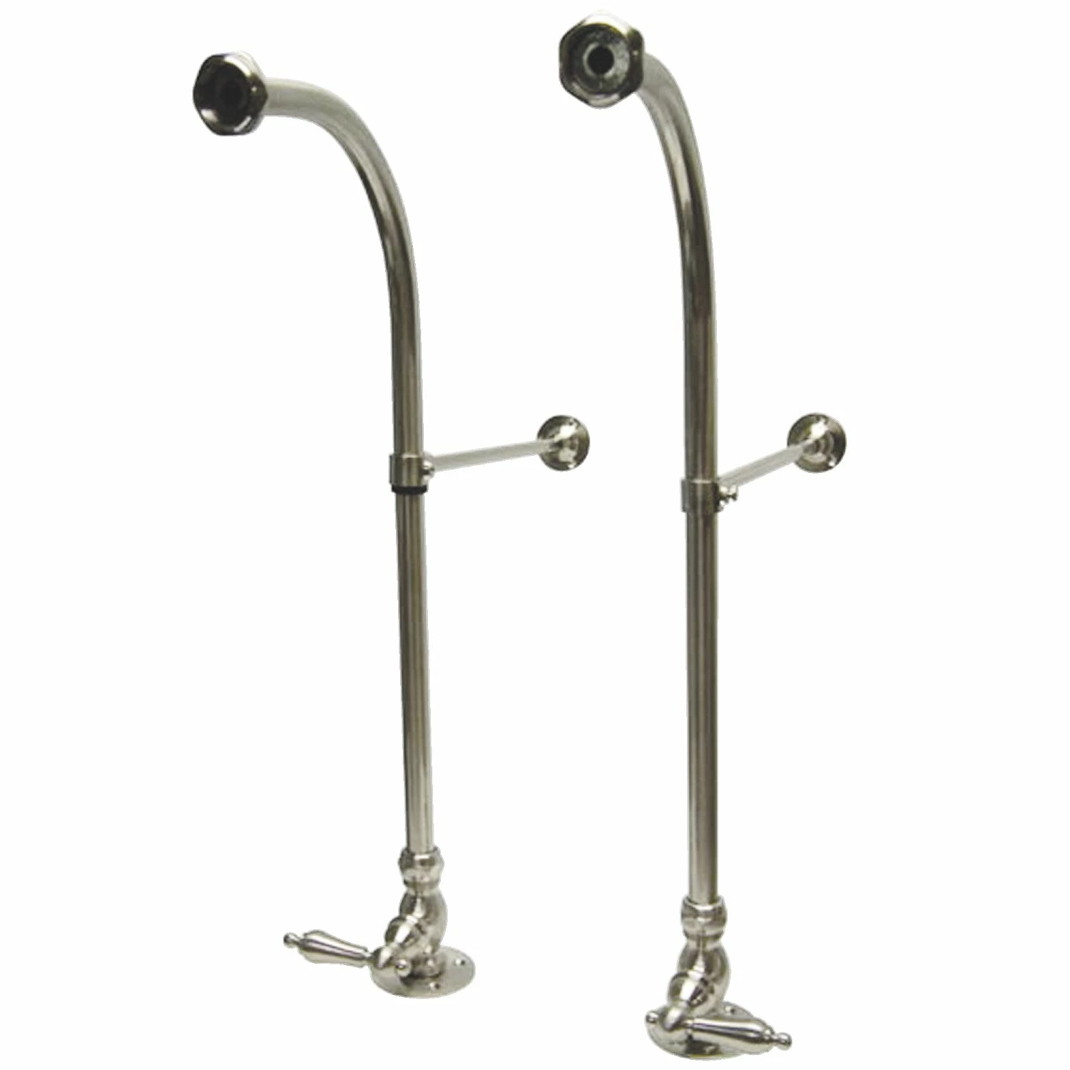 Vintage CC458ML Rigid Freestand Supplies With Stops And Lever Handles, Brushed Nickel