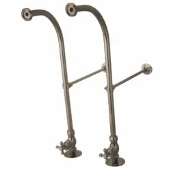 Vintage CC458MX Rigid Freestand Supplies With Stops And Cross Handles, Brushed Nickel