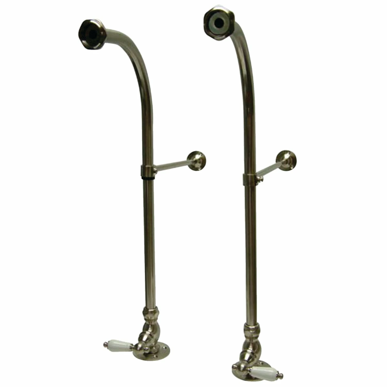 Vintage CC458PL Rigid Freestand Supplies With Stops And Lever Handles, Brushed Nickel