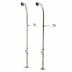 Vintage CC458*30 Rigid 30-Inch Freestanding Supply Line With Stops And 7-Inch Extension Kit Without Handle, Brushed Nickel