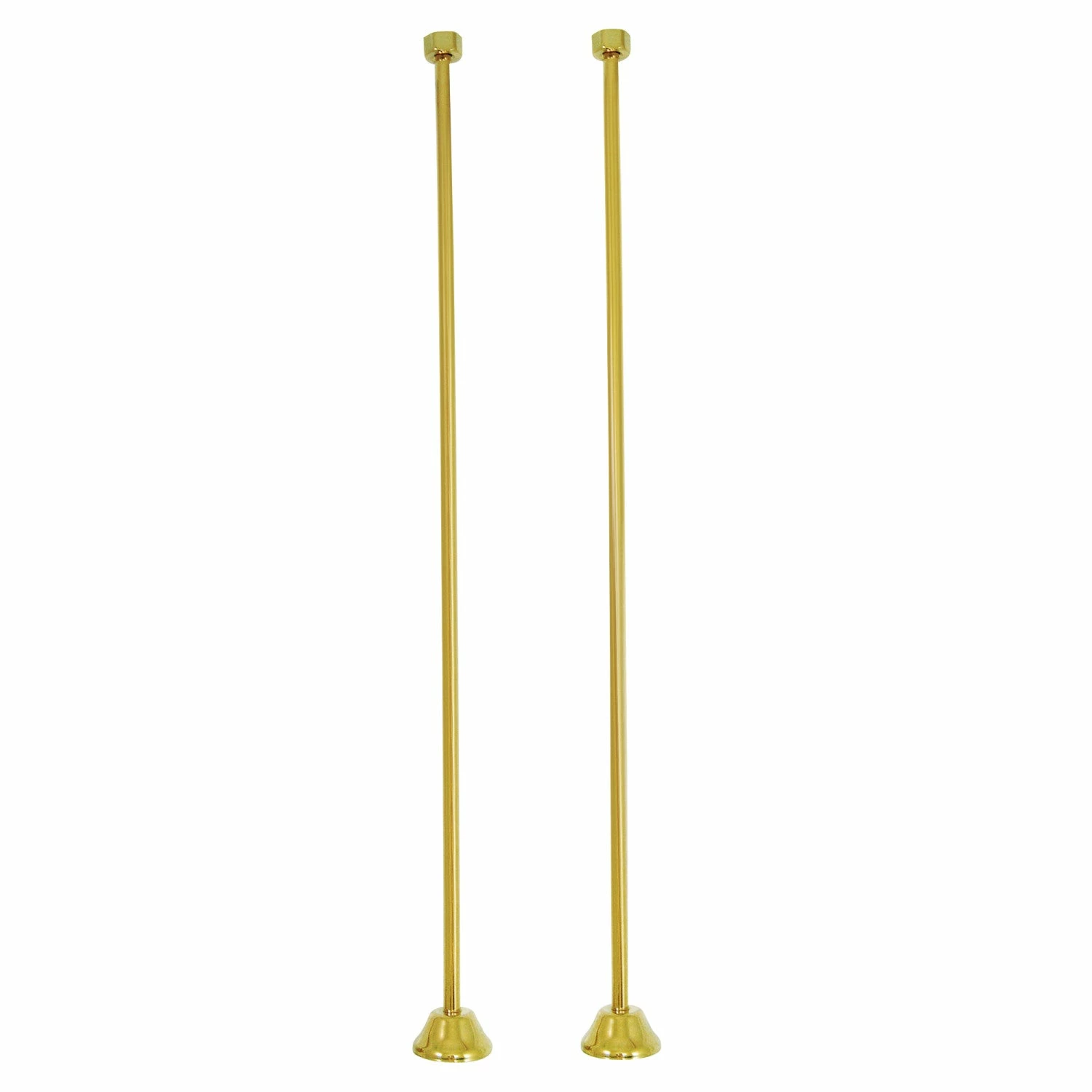 Vintage CC482 Straight Bath Supply, Polished Brass