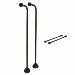 Vintage CCK460 Single Offset Supply Line With Wall Bracket Combo, Matte Black