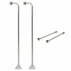 Vintage CCK461 Single Offset Supply Line With Wall Bracket Combo, Polished Chrome