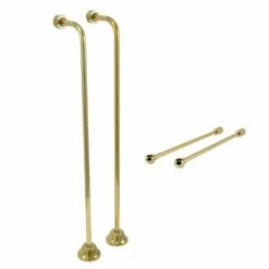 Vintage CCK462 Single Offset Supply Line With Wall Bracket Combo, Polished Brass