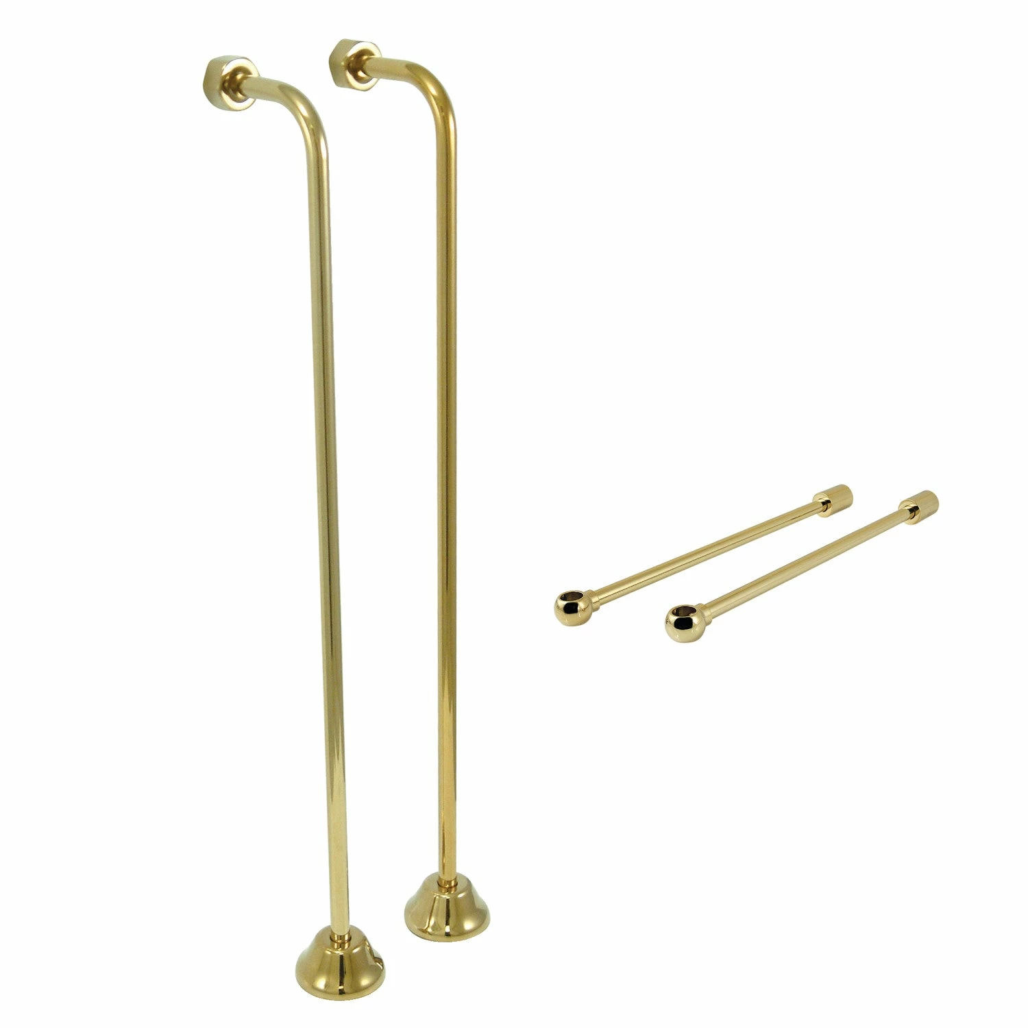 Vintage CCK462 Single Offset Supply Line With Wall Bracket Combo, Polished Brass